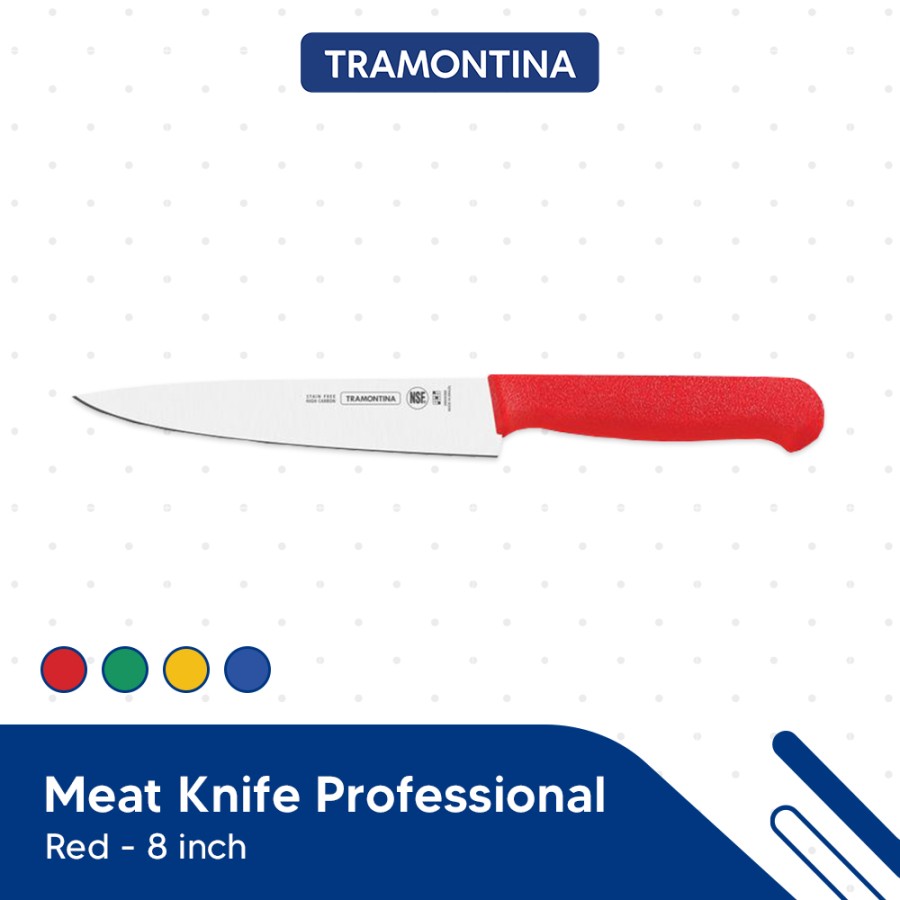 Pisau Tramontina - 8 Inch Meat Knife Professional Red